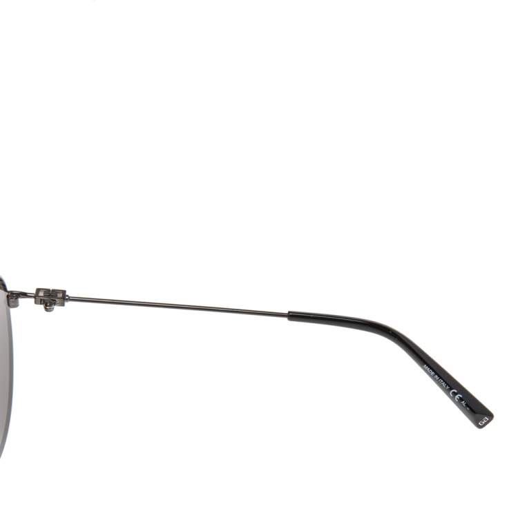 Pre Owned Givenchy Black/Grey Mirrored GV 7186/G/S Aviator Sunglasses