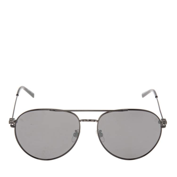 Pre Owned Givenchy Black/Grey Mirrored GV 7186/G/S Aviator Sunglasses