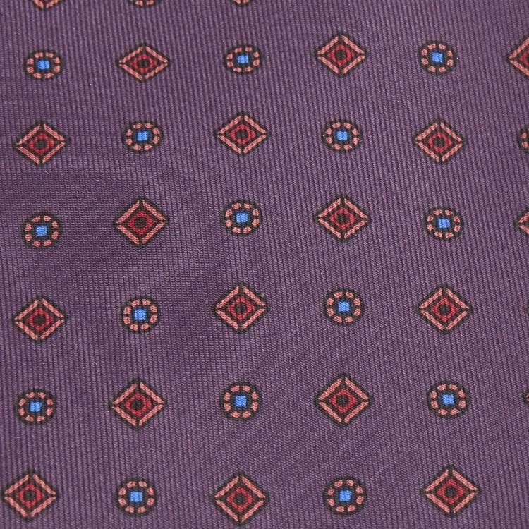 Pre Owned Givenchy Vintage Purple Jacquard Silk Tie