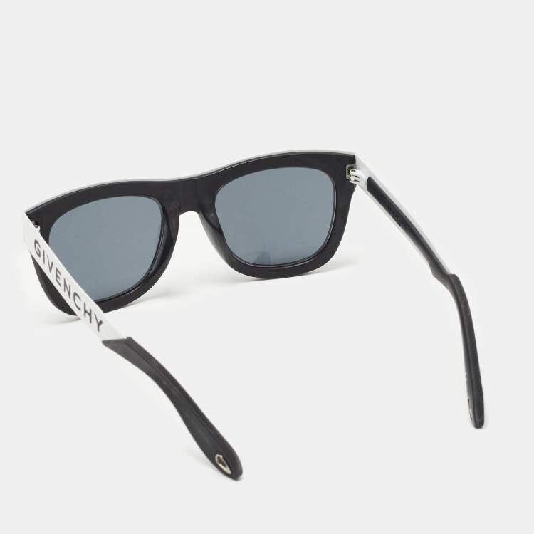 Pre Owned Givenchy Black/White GV7016/N/S Wayfarer Sunglasses