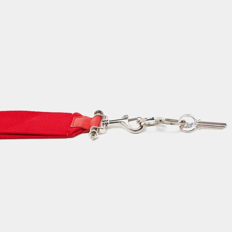 Pre Owned Givenchy Red Fabric Obsedia Stars Key Lanyard