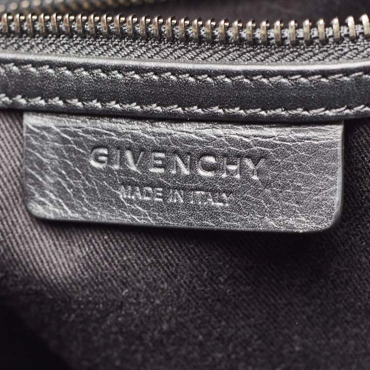 Pre Owned Givenchy Black Croc Embossed Leather Nightingale Trolley Luggage