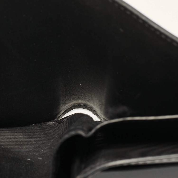 Pre Owned Givenchy Black Nylon Diagonal Logo Bifold Wallet