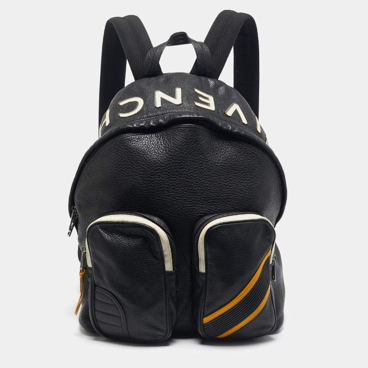 Pre Owned Givenchy Black Leather MC3 Backpack