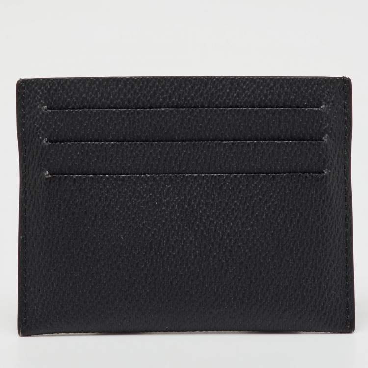 Pre Owned Givenchy Black Leather Monkey Brothers Card Case