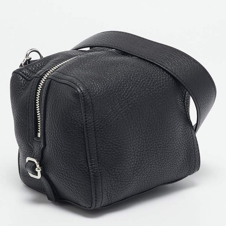 Pre Owned Givenchy Black Leather Mini Pandora Chain Crossbody Bag