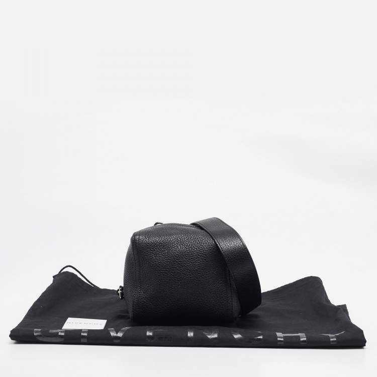 Pre Owned Givenchy Black Leather Mini Pandora Chain Crossbody Bag