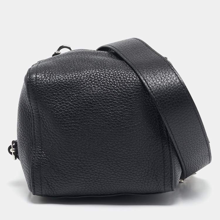 Pre Owned Givenchy Black Leather Mini Pandora Chain Crossbody Bag
