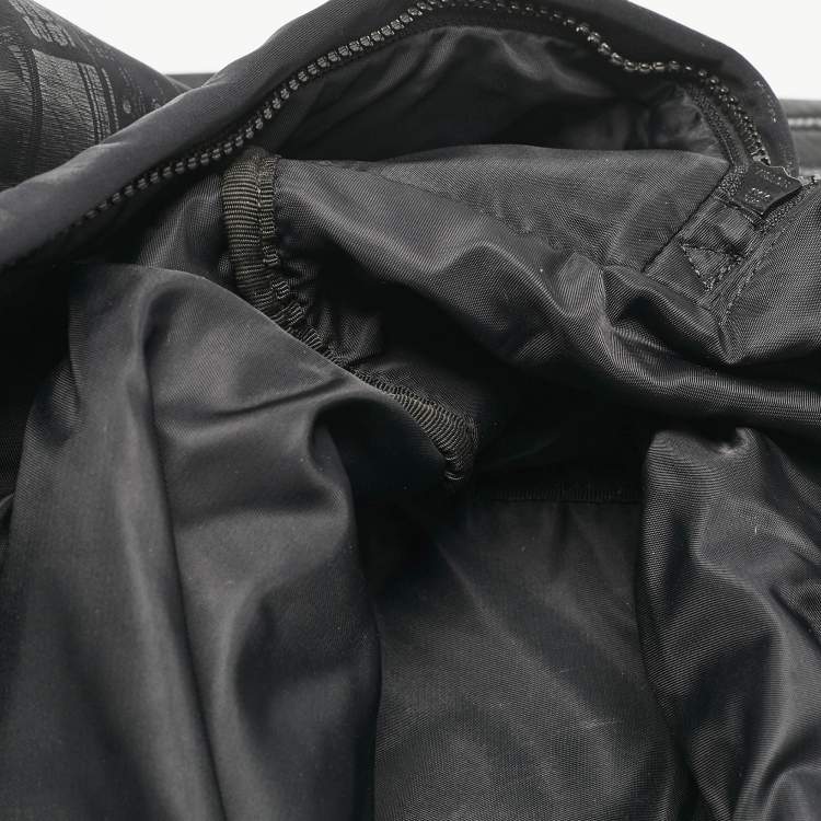 Pre Owned Givenchy Black Printed Padded Nylon Backpack