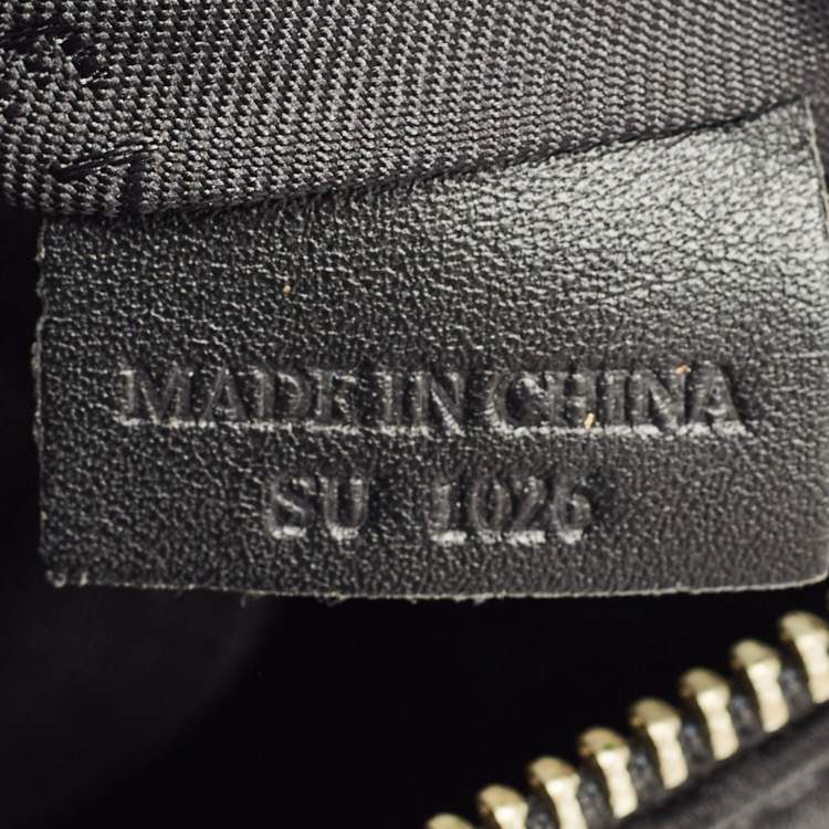 مملوكة مسبقًا Givenchy Black Monogram Fabric and Leather Flat Messenger Bag