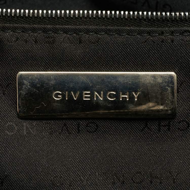 Pre Owned Givenchy Double Gusset Black Leather Briefcase