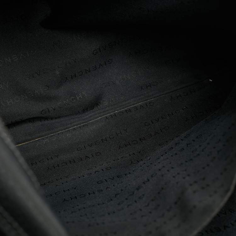 Pre Owned Givenchy Double Gusset Black Leather Briefcase