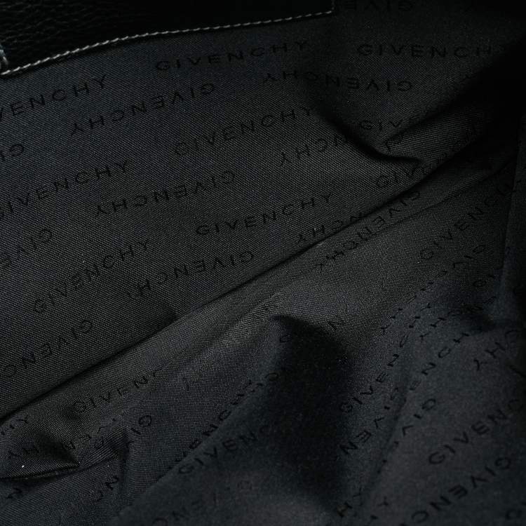 Pre Owned Givenchy Double Gusset Black Leather Briefcase