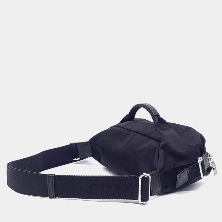 Pre Owned Givenchy Black Nylon Givenchy G Zip Trek Belt Bag