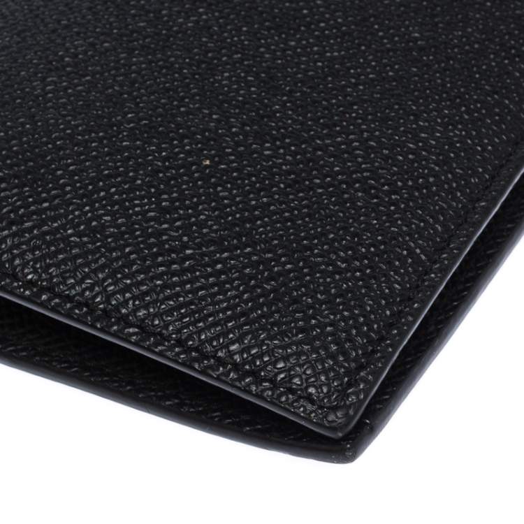 Pre Owned Givenchy Black Leather Bifold Flap Long Wallet