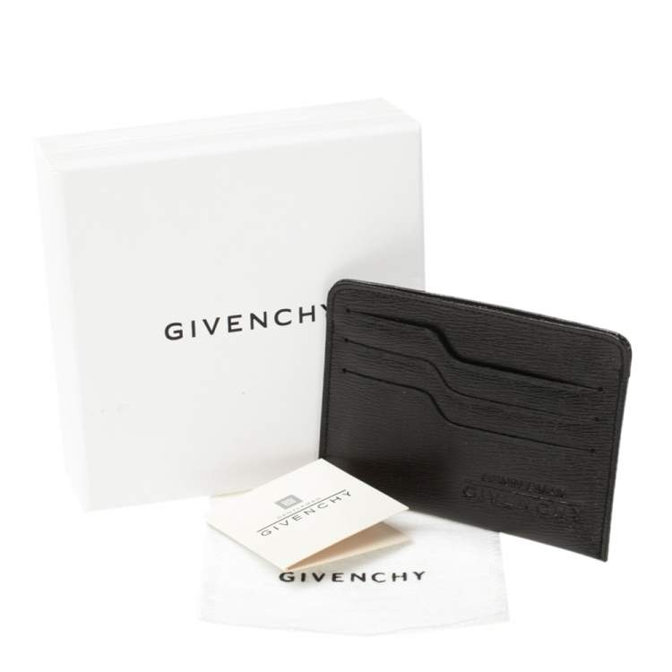 Pre Owned Givenchy Black Leather Card Holder