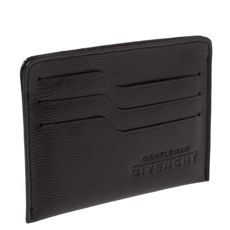 Pre Owned Givenchy Black Leather Card Holder