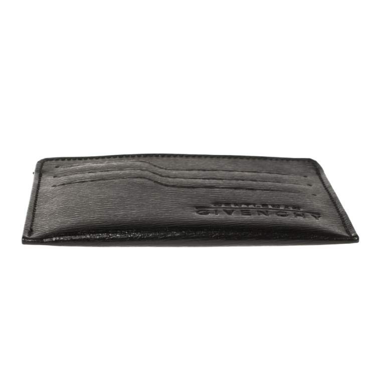 Pre Owned Givenchy Black Leather Card Holder
