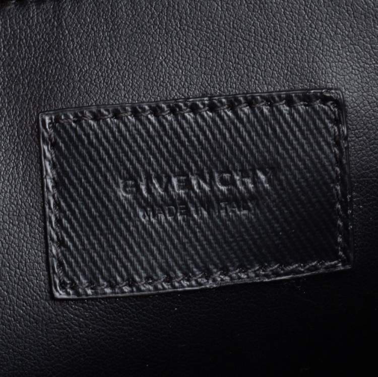 Pre Owned Givenchy Black Coated Canvas Large 4G Wrist Strap Pouch
