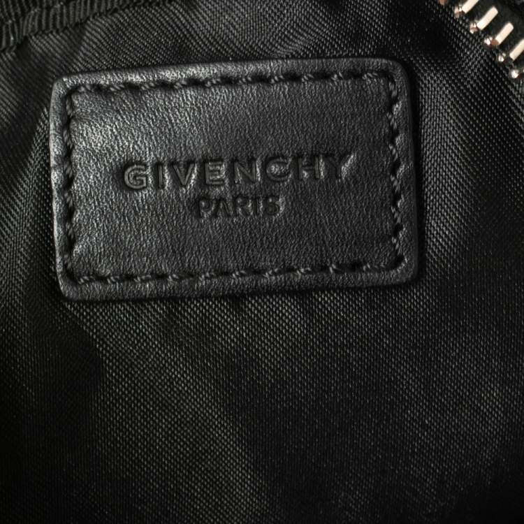 Pre Owned Givenchy Black Canvas Clip On Pouch