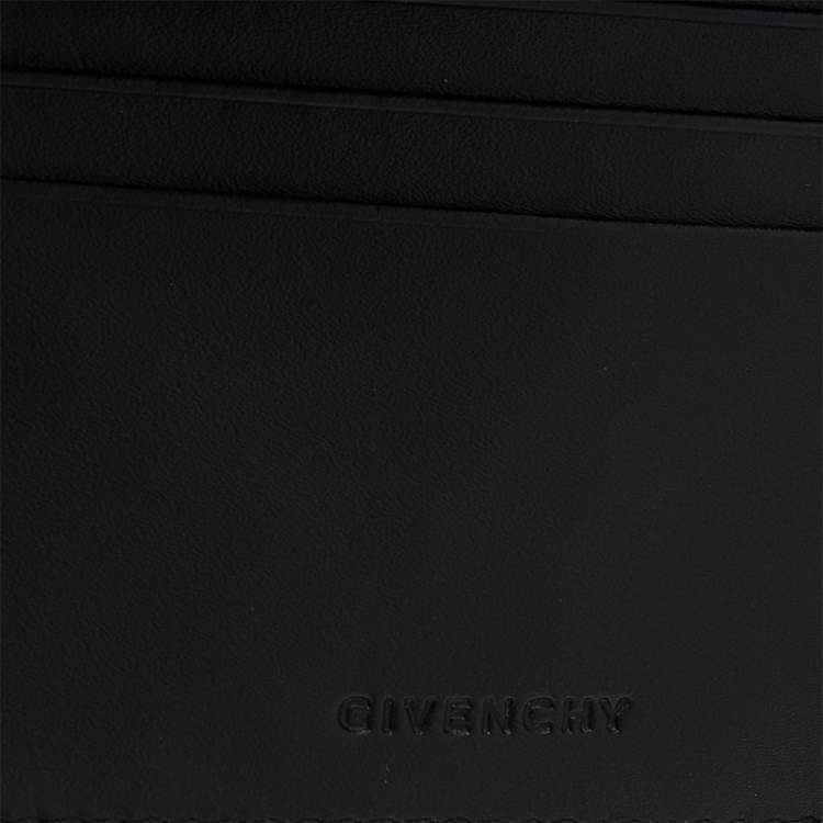 Pre Owned Givenchy Blue Leather Bi Fold Wallet