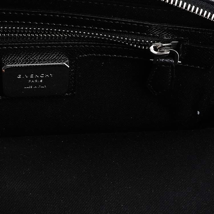 Pre Owned Givenchy Black Leather Double Zip Pouch
