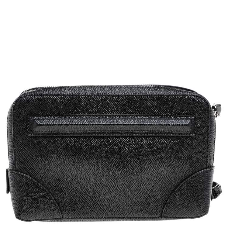Pre Owned Givenchy Black Leather Double Zip Pouch