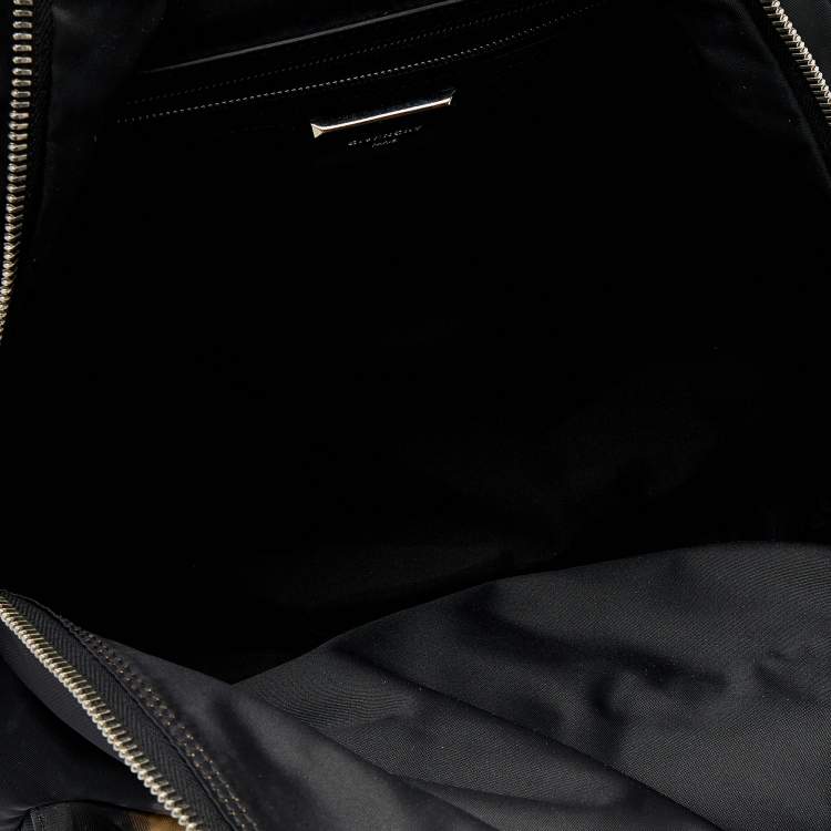 Pre Owned Givenchy Black Rottweiler Nylon and Leather Backpack