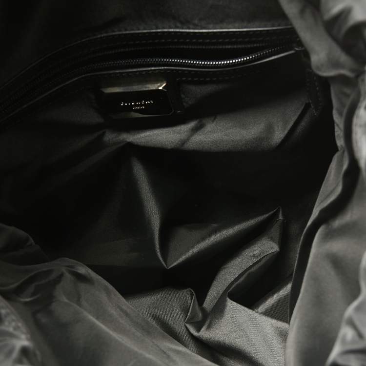 Pre Owned Givenchy Black Leather Drawstring Backpack