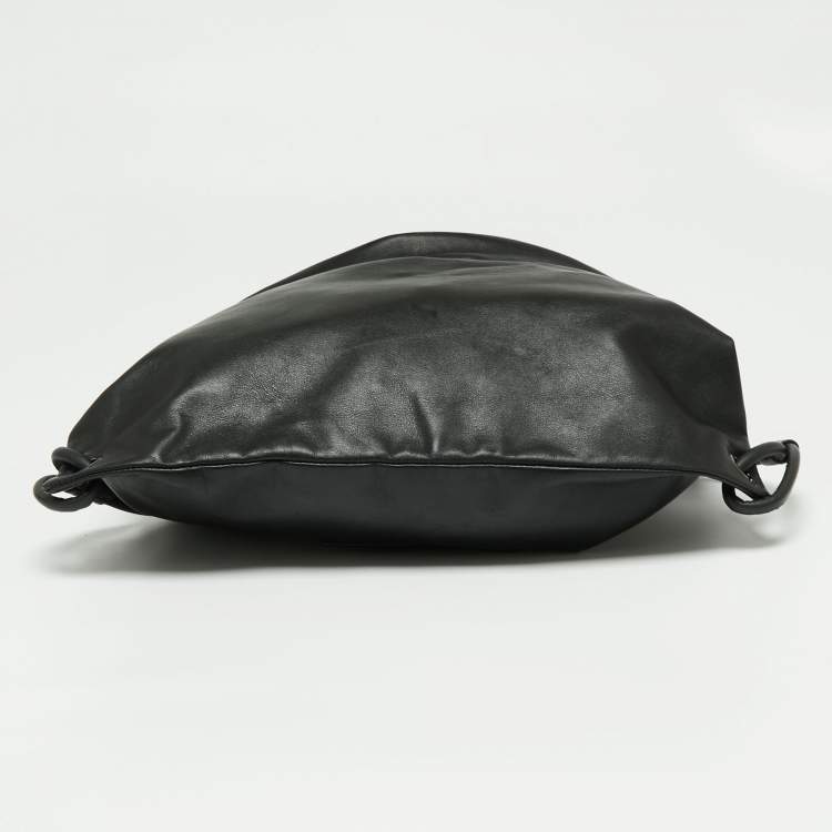 Pre Owned Givenchy Black Leather Drawstring Backpack