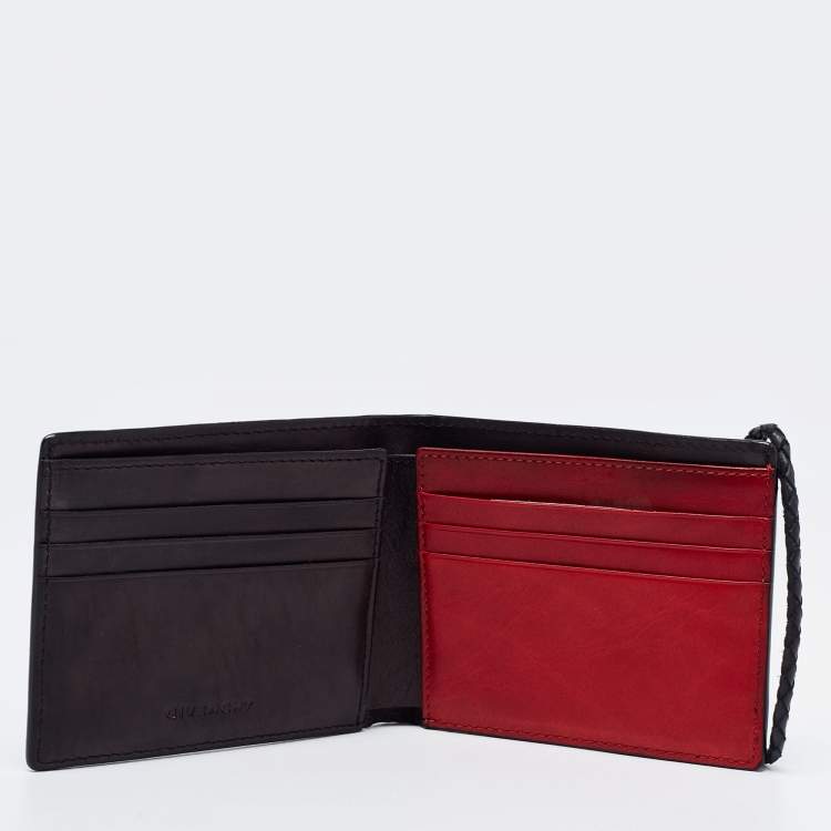 Pre Owned Givenchy Dark Brown Leather Bifold Wallet