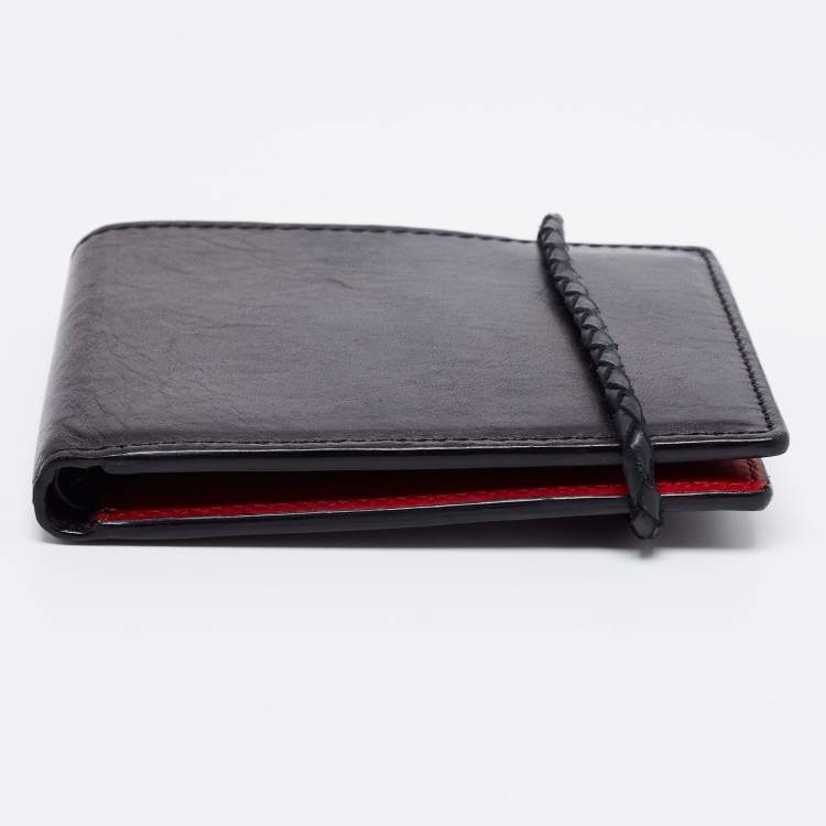 Pre Owned Givenchy Dark Brown Leather Bifold Wallet