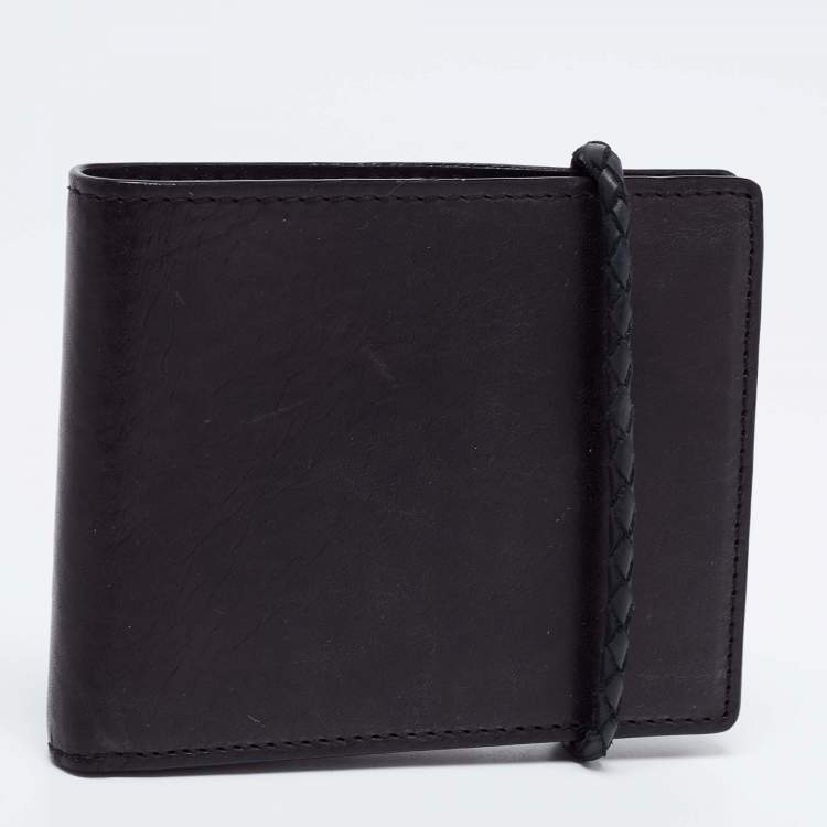 Pre Owned Givenchy Dark Brown Leather Bifold Wallet