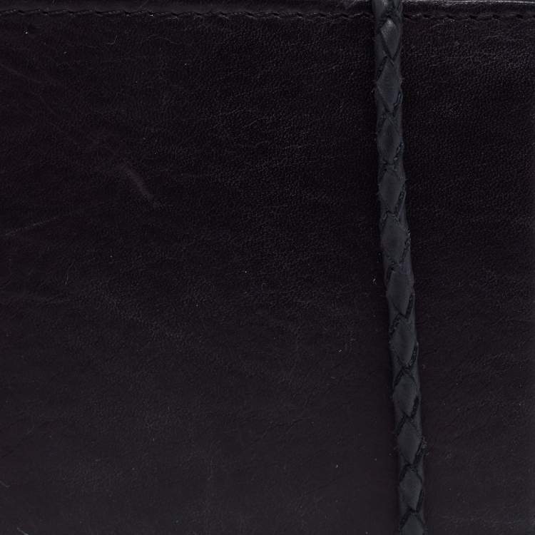 Pre Owned Givenchy Dark Brown Leather Bifold Wallet