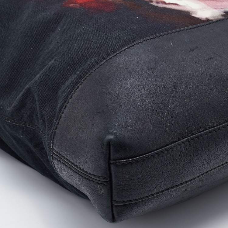 مملوكة مسبقًا Givenchy Black Canvas and Leather Doberman Tote