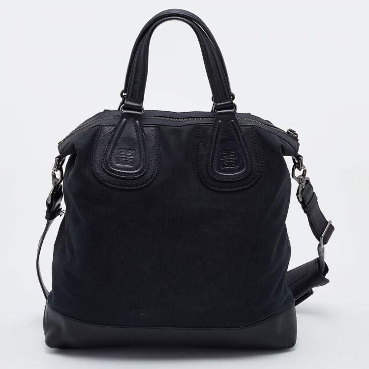 مملوكة مسبقًا Givenchy Black Canvas and Leather Doberman Tote
