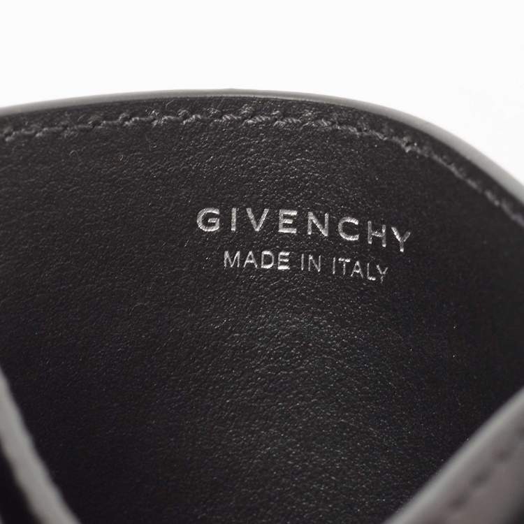 Pre Owned Givenchy Black Leather 4G Card Holder