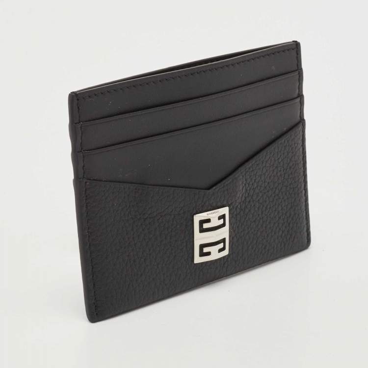 Pre Owned Givenchy Black Leather 4G Card Holder