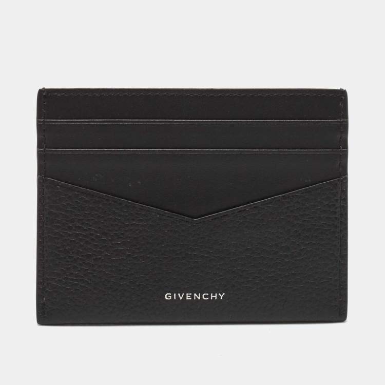 Pre Owned Givenchy Black Leather 4G Card Holder