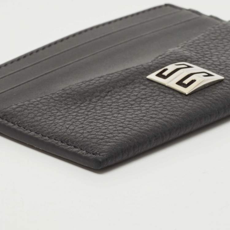 Pre Owned Givenchy Black Leather 4G Card Holder