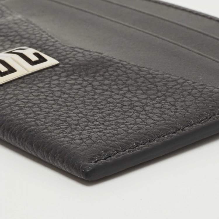 Pre Owned Givenchy Black Leather 4G Card Holder