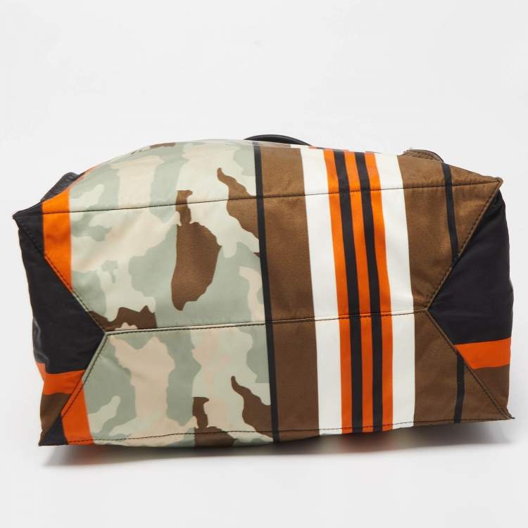 Pre Owned Givenchy Multicolor Camouflage and Striped Nylon Tote