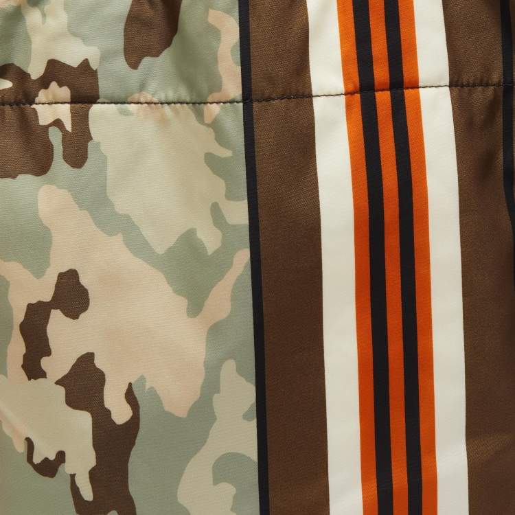 Pre Owned Givenchy Multicolor Camouflage and Striped Nylon Tote