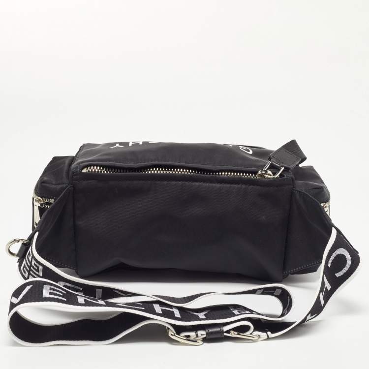 Pre Owned Givenchy Black Nylon Pandora Pocket Messenger Bag