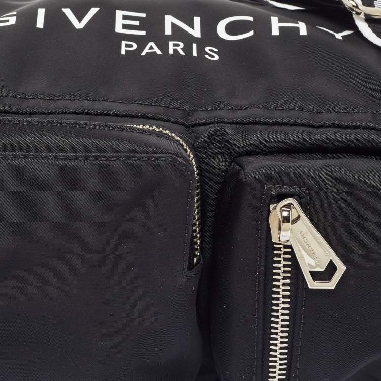 Pre Owned Givenchy Black Nylon Pandora Pocket Messenger Bag
