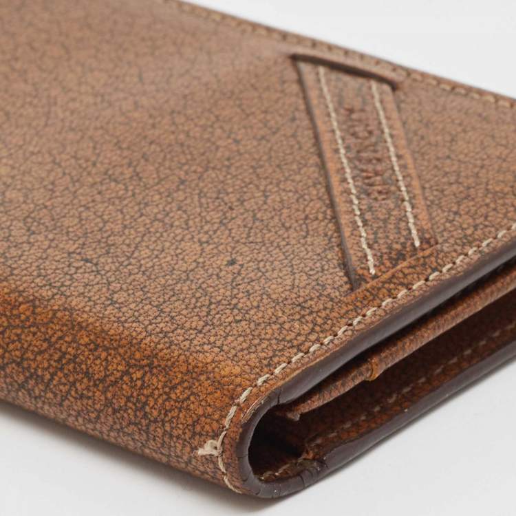 Pre Owned Givenchy Tan Leather Bifold Wallet
