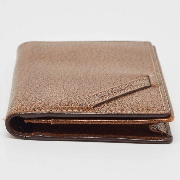 Pre Owned Givenchy Tan Leather Bifold Wallet