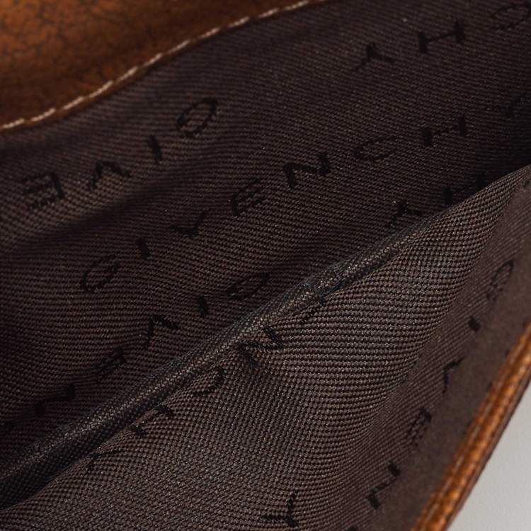 Pre Owned Givenchy Tan Leather Bifold Wallet
