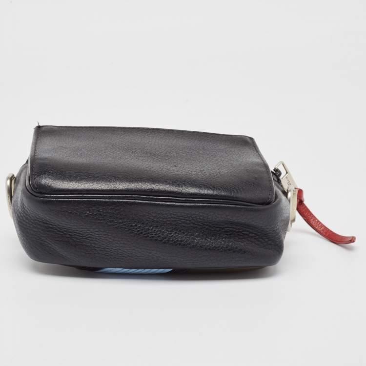 Pre Owned Givenchy Multicolor Leather Zip Messenger Bag