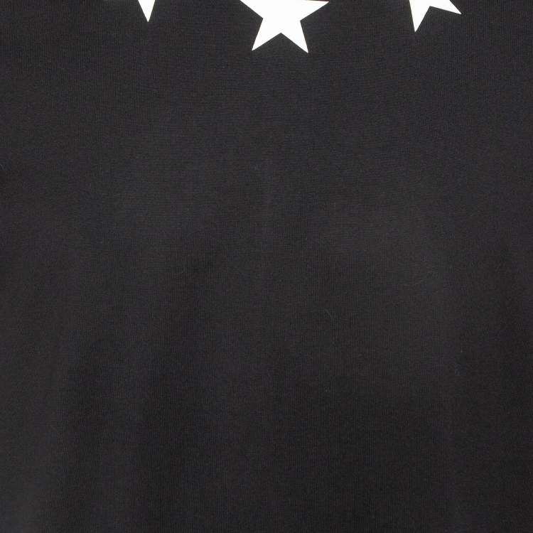 Pre Owned Givenchy Black Star Print Cotton T-Shirt M